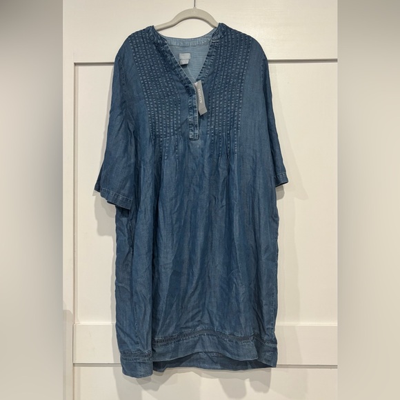 Chico's Dresses & Skirts - Chico's Denim Blue Casual Button Down Dress NWT